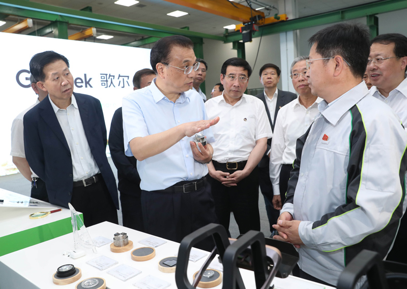 李克強山東考察，歌爾集團空調節(jié)能項目被贊許